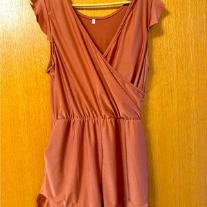 Rose Blush romper with pockets